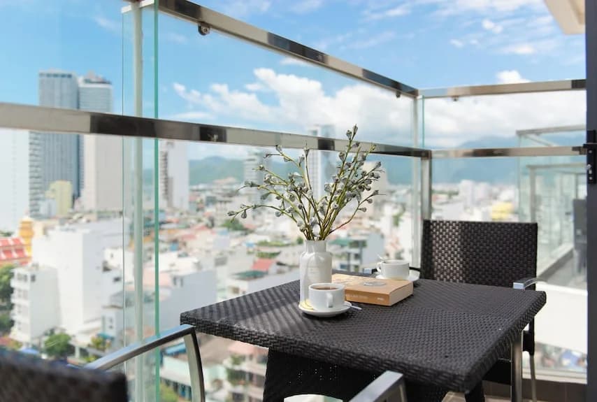 그린 호텔 나 뜨랑 침실