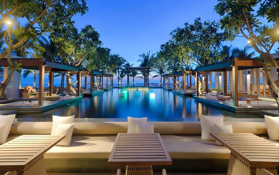 무옹탄 럭셔리 송 한 호텔 침실